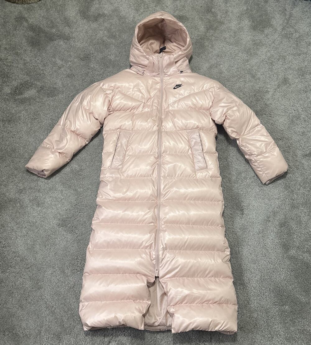 NIKE DOWN FILL WOMEN'S LONG PARKA JACKET "OXFORD PINK" DH4081-601 SIZE XS